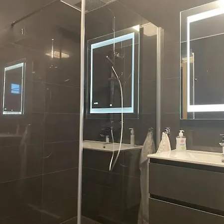 Preiswertes Stilvolles Im Privaten Haus Mit Grossem Schoenem Modernem Gemeinschaft Badenzimmer Apartment